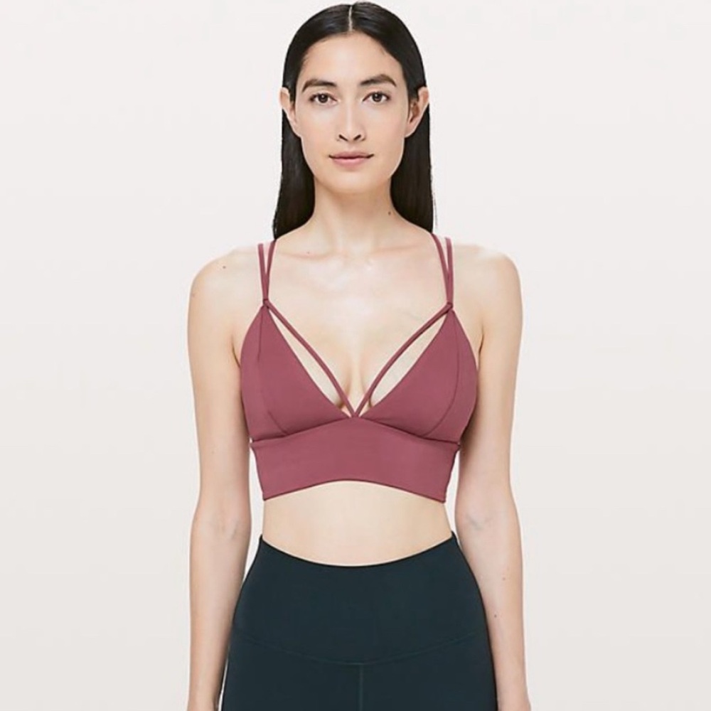 NWOT Lululemon Pushing Limits bra Misty Merlot